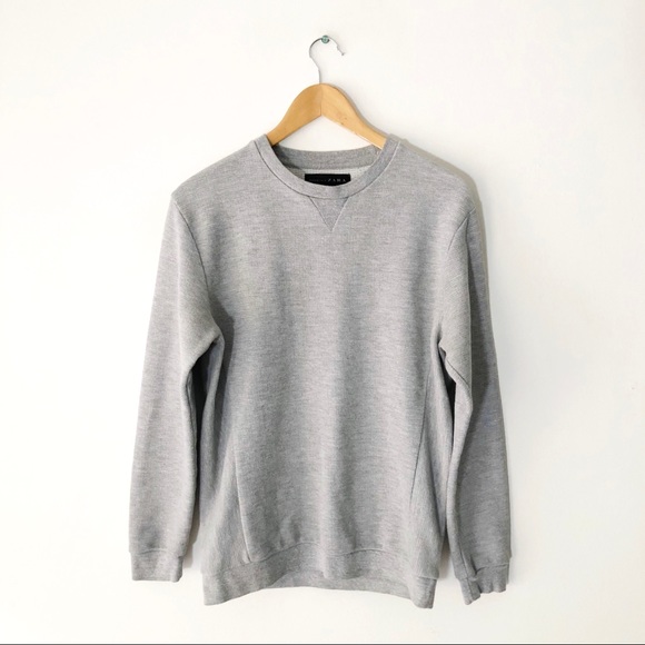 Zara Grey Crewneck Sweater - Picture 1 of 6